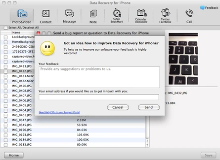 FireebokStudio iPhone Data Recovery for Mac-sc