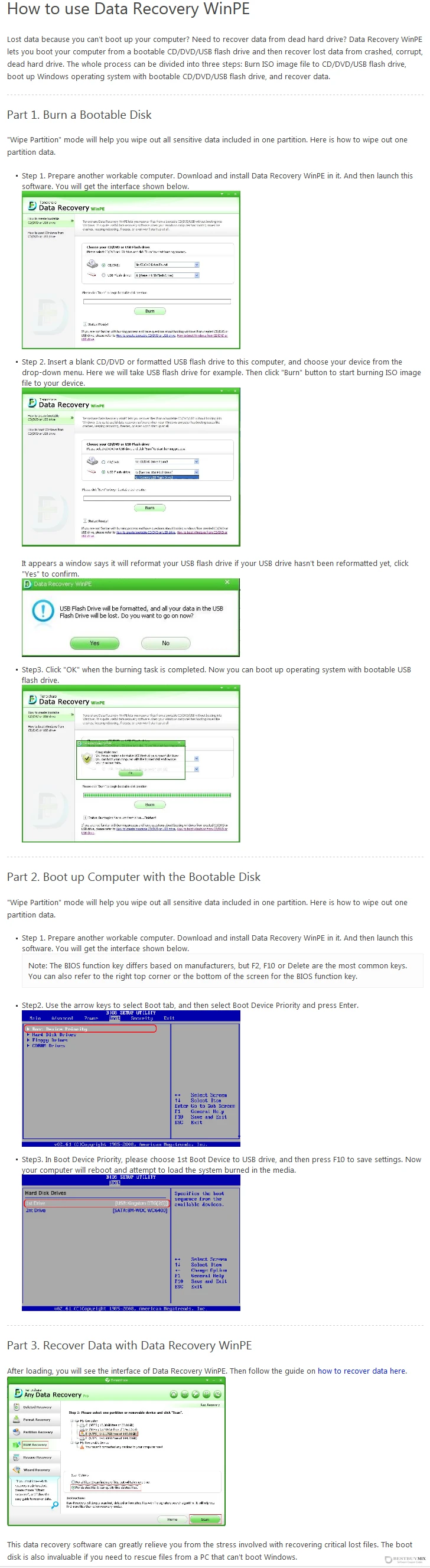 Tenorshare Data Recovery WinPE user guide