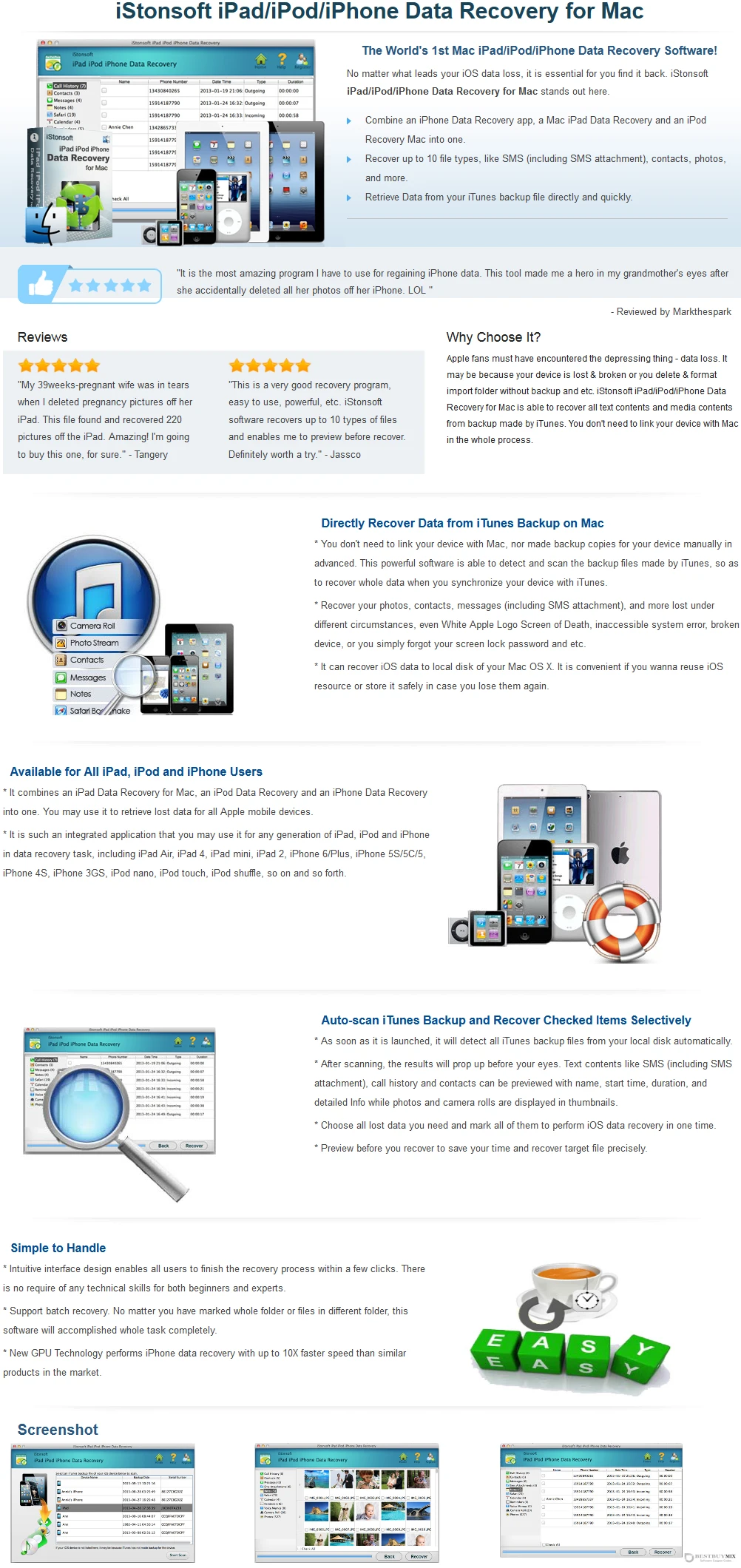 iStonsoft iPad/iPod/iPhone Data Recovery for Mac