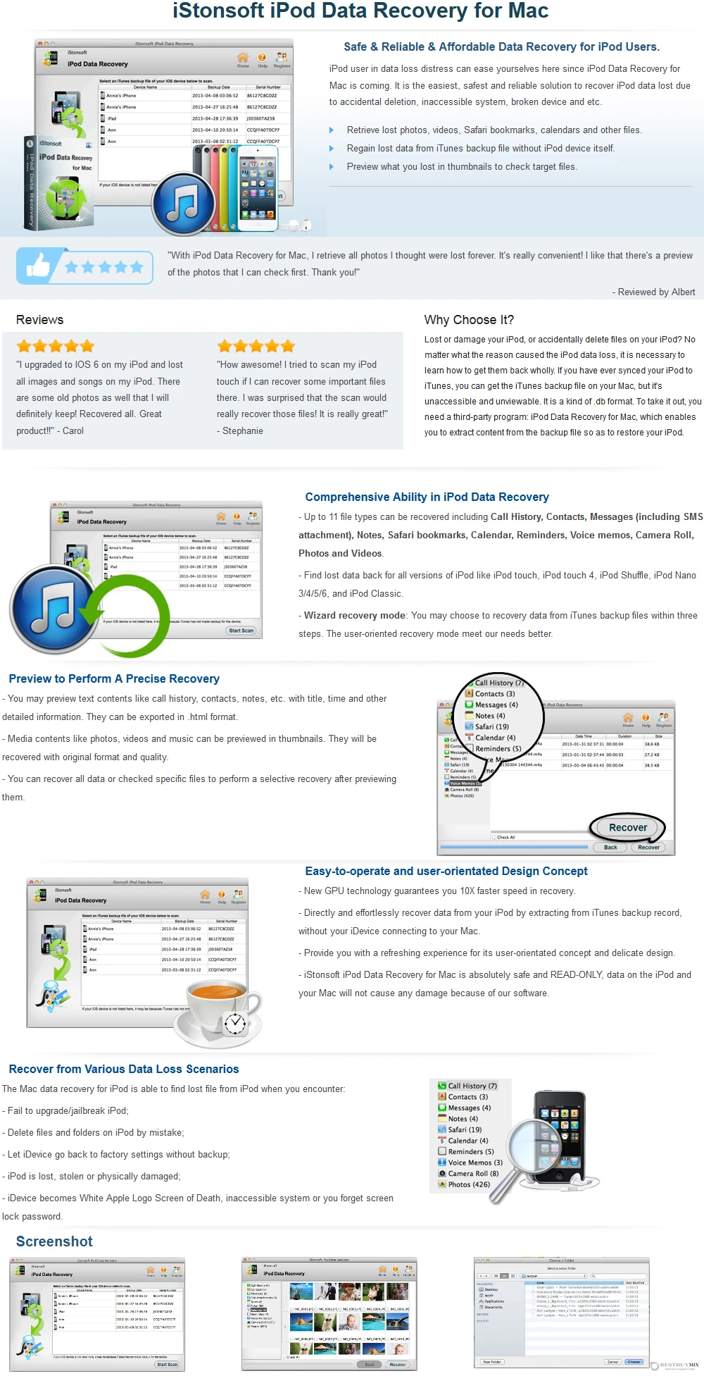 iStonsoft iPod Data Recovery for Mac