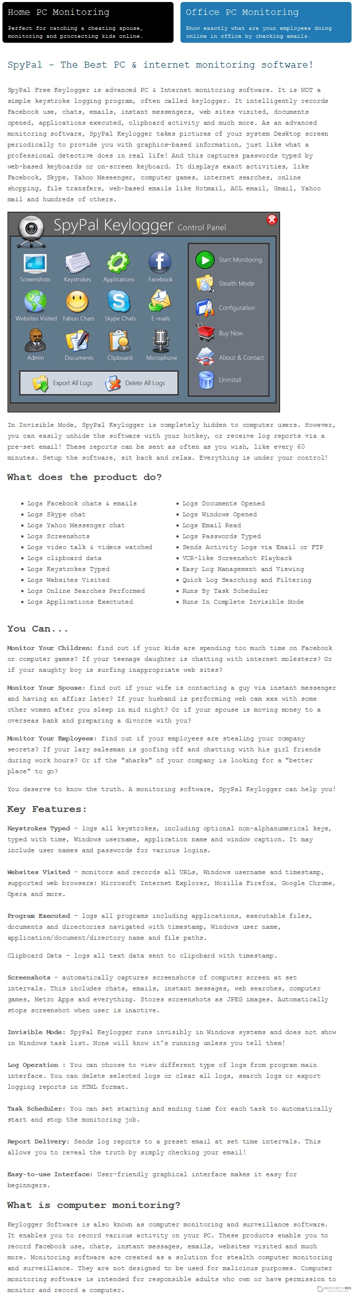 SpyPal Keylogger