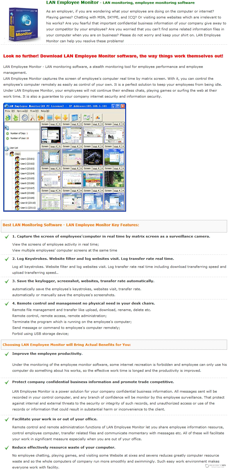 LAN Employee Monitor Discount Coupon Code LAN Employee Monitor Discount Coupon Code