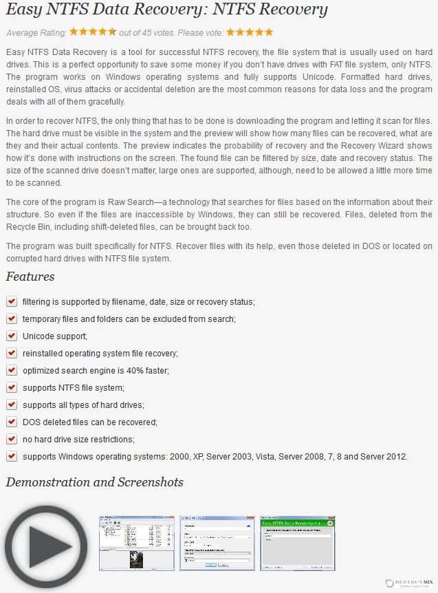 Easy NTFS Data Recovery Discount Coupon Code