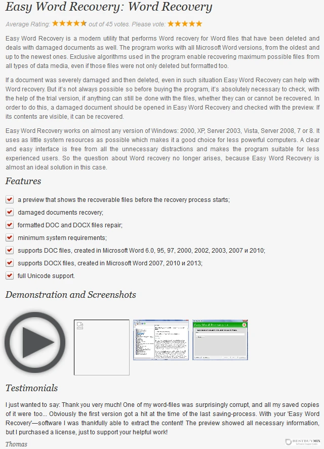 Easy Word Recovery Discount Coupon Code Easy Word Recovery Discount Coupon Code